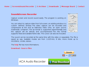 oapplications.com: Screen and sound recorder. Freeware
Record screen and sound for free from oapplications.com.