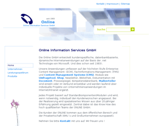 online-gmbh.com: Online GmbH Freiburg | Internetanwendungen und individuelle Softwareentwicklung
Die Online GmbH erstellt Ihre individuelle InternetprÃ¤senz mit qualifiziertem Know-how und langjÃ¤hriger Erfahrung seit 1983