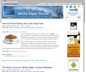 whitepaperpundit.com: The White Paper Pundit
“The White Paper Company” is an organization that specializes in the creation of professional white papers for the small, medium, and enterprise sized businesses.