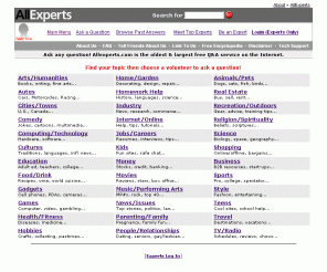 allexperts.com: AllExperts Questions & Answers
Expert Archive Questions