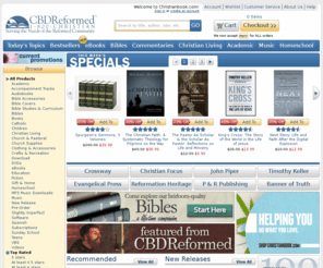 cbd-reformed.com: Christianbook.com - Shop for Christian Books, Bibles, Music, Homeschool Products, Gifts & more
Christianbook.com is the online home of Christian Book Distributors (CBD),
the world's largest distributor of Christian resources. For over 25 years
we've offered Christian books, music, Bibles, videos, software, gifts and more at
the lowest prices and with unbeatable service.

