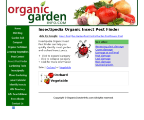 insect-pest-finder.com: Insectipedia Insect Pest Finder
Use Insectipedia Organic Insect Pest Finder to determine what insect pest is causing the plant damage