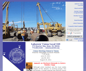 local169.com: laborers union local 169 | Reno NV
Local 169 in Reno, NV is a construction craft labor union for laborers, brick hod carriers and plaster hod carriers.  Local 169 represents over 1,200 laborers in Northern Nevada.