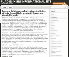 fuadel-hibri.info: Fuad El-Hibri Informational Site
Biography  about Mr. Fuad El-Hibri , CEO of Emergent Biosolutions