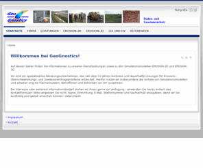 bodenerosion.com: Willkommen auf der Startseite
GeoGnostics Boden- und Gewässerschutz