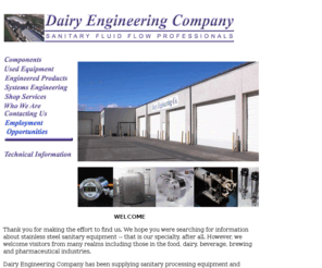 dairyeng.com: Dairy Engineering Company - Distributor of Fristam, APV Gaulin, and other Sanitary Stainless Steel Products
Fristam Pumps, Gaulin Homogenizers, and Sanitary Proccess Piping can all be found at Dairy Engineering Company.