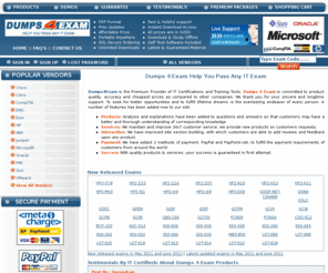 dumps4exam.com: MCSE MCTS A  10g PMP CCNA DB2 Certification Brain Dumps 4 Exam
MCSE MCTS A  10g PMP CCNA DB2 Certification Brain Dumps 4 Exam