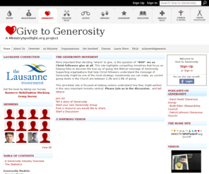 givetogenerosity.org: Give to Generosity - A MinistrySpotlight.org project
Give to Generosity is a Ning Network