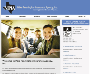 mpiainc.com: MPIA - Mike Pennington Insurance Agency, Inc.
We can help you develop a personal insurance plan to protect the people you care about and give you peace of mind.