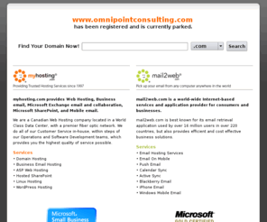 omnipointconsulting.com: myhosting.com Parked Domain | Website Hosting & Hosted Email
Affordable website hosting & hosted email services for businesses of all sizes. Click here or call 1-866-289-5091to get started today!