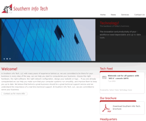 southerninfotech.com: Southern Info Tech, LLC
Your companion in business! all your IT needs from one source, computer troublshooting, network install and deployment, network security and administration, webdesign, hosting...