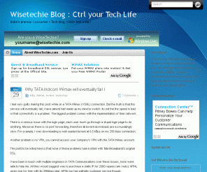 wisetechie.com: Wisetechie Blog : Ctrl your Tech Life
Lots of technology chatter and technology tips, tricks and reviews for all on this technology blog.