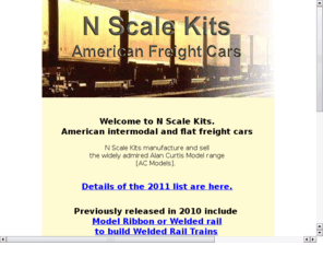 nscalekits.com: N Scale Kits
N Scale kits N scale cast metal freightcars and accessories