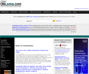 onlamp.com: ONLamp.com
Welcome to ONLamp.com, the high performance web development site from the O'Reilly Network offering comprehensive Lamp developer information and resources. O'Reilly Network's ONLamp site features original articles, news and commentary.