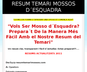 resumtemarimossos.com: Resum temari mosos d×esquadra
Resum temari mossos d×esquadra. Resum complert