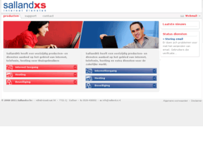 sallandxs.net: Sallandxs - Producten
Overzicht van de producten/diensten die Sallandxs levert.