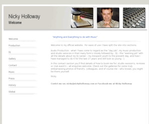 nickyholloway.com: Nicky Holloway - Welcome
Nicky Holloway - Welcome