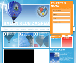 baloni.hr: Balon klub Zagreb
Prvi i najveći balonaški klub u Hrvatskoj, dobrodošli