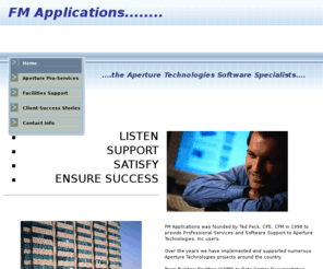 fmapplications.com: Home
FM Applications...the Aperture Technologies Software Specialists...Data Centers, Facilities Management, Asset Tracking, Aperture Training, Space Planing, Project Implementation, CAFM, and more. 