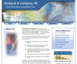 garbacik-cpa.com: Garbacik and Company, PA - A Certified Public Accountant Firm - Jacksonville, FL
Garbacik & Company, PA is a full-service accounting firm located in Jacksonville, Florida. We specialize in tax planning, accounting, bookkeeping, and business consulting.