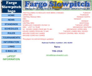 fargo-slowpitch.com: fargo-slowpitch.com - Home Page
