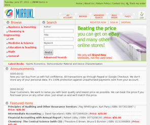 miraukl.com: Miraukl.com - Beating the price you can get on eBay, Amazon, and many other online stores!
Mrakul Online Bookstore - Beating the price you can get on eBay and many other online stores!