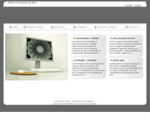 surit.com.ar: Surit :: Soluciones Informáticas - Sitios Web - Desarrollo de software - Hosting - Aplicaciones a medida - RFID - Dispositivos móviles
Surit: Soluciones Informáticas. Desarrollo de software a medida, sitios web, sistemas RFID, dispositivos móviles, monitoreo, control de stock, web hosting.