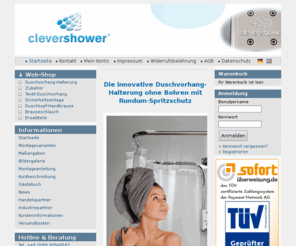 clevershower.com: clevershower - Die innovative Duschvorhang-Halterung ohne Bohren mit Rundum-Spritzschutz
Die innovative Duschvorhang-Halterung ohne Bohren mit Rundum-Spritzschutz