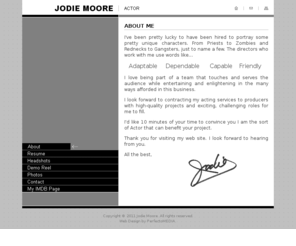 jodiemooreactor.com: Jodie Moore - Actor
Jodie Moore is an Actor.