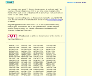 bosdale.com: Prospero Associates Limited - ???dale.com domain names
Prospero Associates Limited, Dale domain names