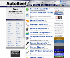 car-problems.com: CarComplaints.com | Car Problems, Car Complaints, & Repair/Recall Information
Free help for car problems, car complaints, recalls and car repairs. What's wrong with YOUR car? Find out common car problems directly from owners like yourself.