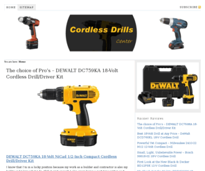 cordlessdrillscenter.com: Cordless Drill Reviews – Tips and Guide to Buying the Best Drill Tools
Independent reviews of the best cordless drills from top manufacturers including DeWalt, Bosch, Milwaukee & Makita. Buy cordless drills at discount.