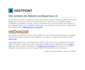 noveltypartners.com: Hostpoint AG - Günstiges Webhosting und weltweite Registrierung von Domains
Hostpoint AG, The Data Residence