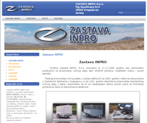 zastavainpro.co.rs: Zastava INPRO - ZASTAVA INPRO
Zastava Inpro , Kragujevac, Srbija,
Proizvodnja auto prikolica i profesionalnih alata.