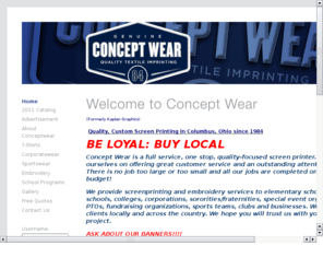 conceptwear.com: Concept Wear T-Shirts and Textile Imprinting
t-shirt imprinting in columbus ohio