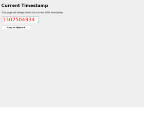 currenttimestamp.com: Current Timestamp
Current UNIX timestamp.