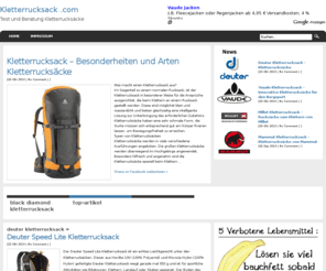 kletterrucksack.com: Kletterrucksack - Kletterrucksäcke Test und Produktvergleich
Kletterrucksäcke zum Klettern und Bergsteigen. Test und Beratung zu Kletterrucksäcken, Kletterrucksack Produktvergleich