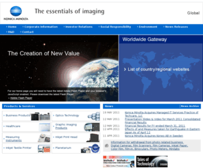 konicaminolta.net: KONICA MINOLTA Global
Gateway to Konica Minolta websites Worldwide, and Corporate Information, Investor Relations, Environment and more. Konica Minolta is an Innovative Company and continues to create impressions in the Field of Imaging.