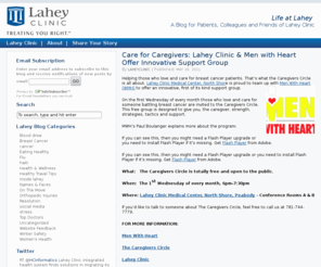 laheyblog.com: Lahey Blog | A Blog for Patients, Colleagues and Friends of Lahey Clinic
A Blog for Patients, Colleagues and Friends of Lahey Clinic