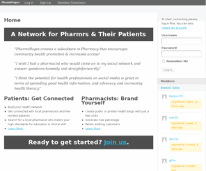 pharmasight.org: Home | PharmrPages
 A Network for Pharmrs & Their Patients 