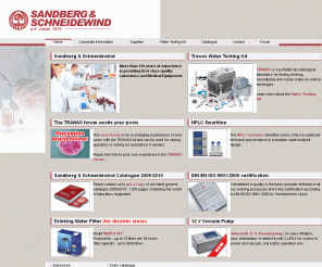 sandberg.de: Sandberg & Schneidewind - Laboratory and medical equipment and water testing systems.
