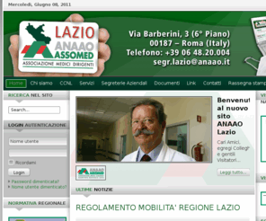 anaaolazio.org: Ultime Notizie
Sito internet dell'Associazione Regionale ANAAO ASSOMED Lazio