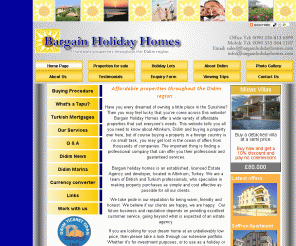 bargainholidayhomes.com: BARGAIN HOLIDAY HOMES. Property for sale in Altinkum, Didim, Turkey.
Turkish Estate agent.
Property for sale in Altinkum, Didim, Turkey. Affordable property thoughout the Didim region.