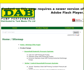 dabpumpswa.com.au: DAB Pumps WA - Domestic & Commercial Pumps
DAB Pumps WA specialise in Pressure Pumps, Household Pressure Pumps, Domestic Pumps, Commercial Pumps, Irrigation, Pressure Tanks and Circulators.