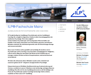 ilp-fachschule-mainz.de: ILP®-Fachschule Mainz
Ausbildung in Psychotherapie und Coaching im Bereich Mainz, Wiesbaden, Rhein-Main-Gebiet. Hochwirksame lösungs- und ressourcenorientierte Methoden befähigen Sie, in der Praxis hervorragende Arbeit zu leisten. Sie bewähren sich bestens in Beruf und Alltag.