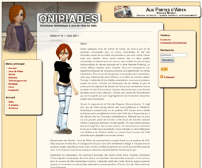 oniriades.com: Bienvenue sur le site des Editions Oniriades
Oniriades - le site des Éditions Oniriades - Jeux de Rôles et Littératures Fantastiques