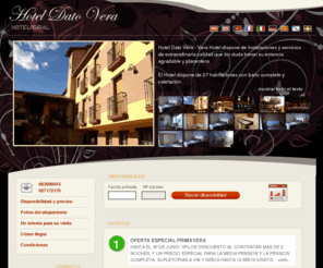 verahotel.com: HotelHotel Dato Vera | Alojamiento con reserva online, en Cuacos de Yuste,'' (Cáceres)
Hotel Dato Vera -     Vera Hotel dispone de Instalaciones y servicios de extraordinaria calidad que sin duda haran su estancia agradable y placentera.     El Hotel dispone de 27 habitaciones con baño completo y calefación.Además de disponer de todas las comodidades 