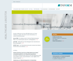 healthcare-logistics.net: Innovative Einsparpotenziale in der Krankenhauslogistik
Healthcare Logistik / SyncroTESS  - Die Software steuert in Echtzeit Patiententransporte, Waren- bzw. Sachtransporte sowie Hol- und Bringedienste. add*ONE - Softwarelösung für das Management der kostenintensiven Beschaffungslogistik. INVENT Xpert - Das Stichprobeninventursystem reduziert den Aufwand für die Inventur auf ein Minimum.