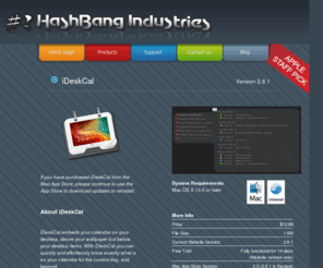 ideskcal.com: HashBang Industries - iDeskCal
Professional Mac and iPhone software