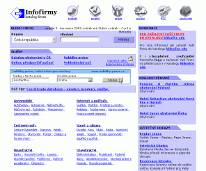 infofirmy.cz: InfoFirmy.cz -  
Nejpehlednj databze pro firmy psobcch v R. Vyhledvn dle nzvu firmy, oboru, regionu, vyhledva firmy.